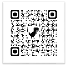 A qr code with a dinosaur

Description automatically generated